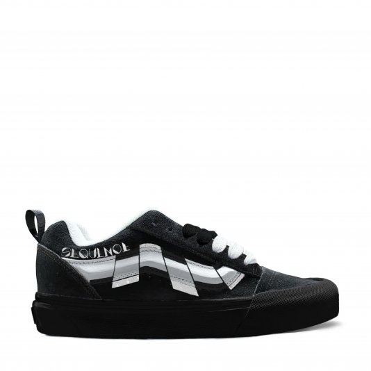 [ CUSTOM ] Knu Skool Striped Path Black/True White